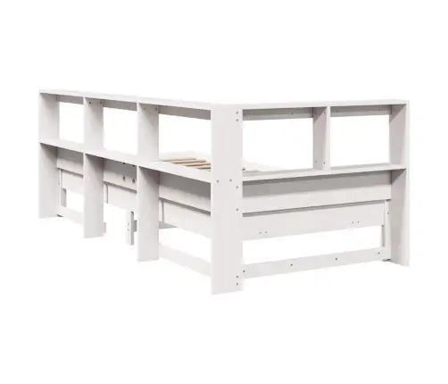 Gulta Ar Grāmatu Plauktu, Bez Matrača, 90X190 Cm, Priedes Koks Vidaxl