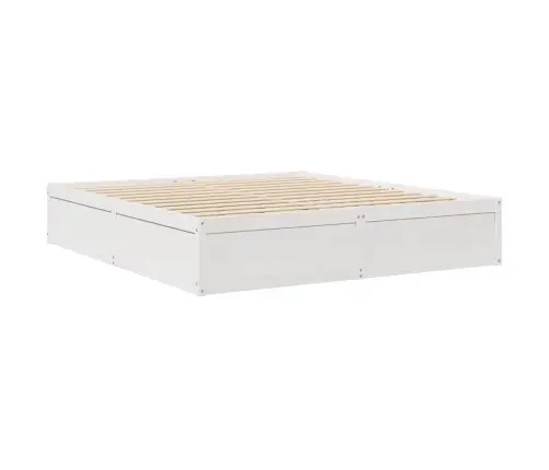 Gulta Ar Grāmatu Plauktu, Bez Matrača, 200X200 Cm, Priedes Koks Vidaxl