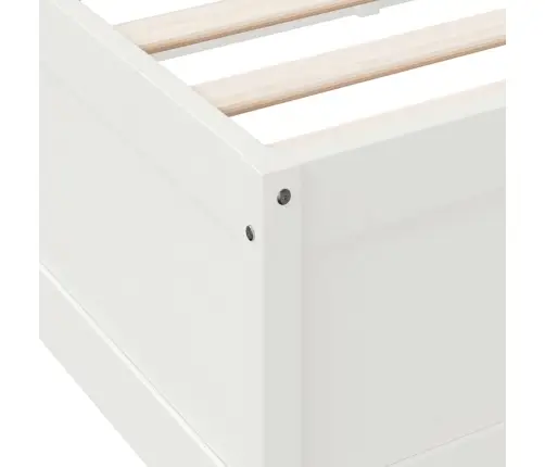 Gulta Ar Grāmatu Plauktu, Bez Matrača, 200X200 Cm, Priedes Koks Vidaxl