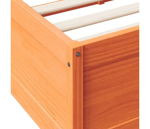 Gulta Ar Grāmatu Plauktu, Bez Matrača, 150X200 Cm, Priedes Koks Vidaxl