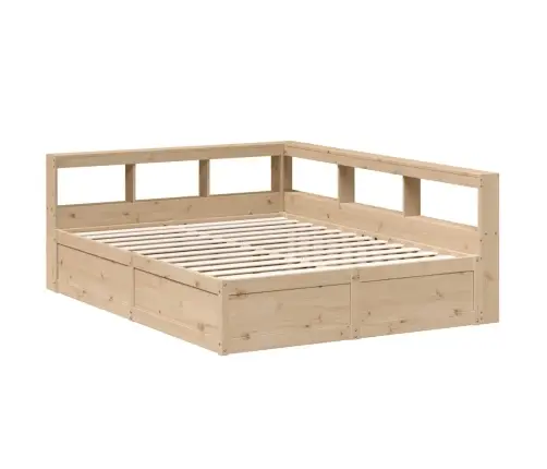 Riiuliga Voodiraam Ilma Madratsita, 140X200 cm Männipuit