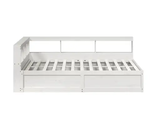 Lova Su Knygų Spinta Be Čiužinio, Balta, 140X200cm Pušis