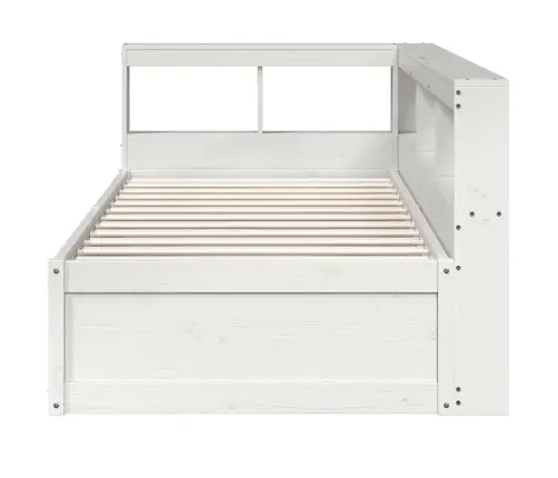 Gulta Ar Grāmatu Plauktu, Bez Matrača, 100X200 Cm, Priedes Koks Vidaxl