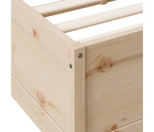 Lova Su Knygų Spinta Be Čiužinio, 90X200cm Pušies Masyvas