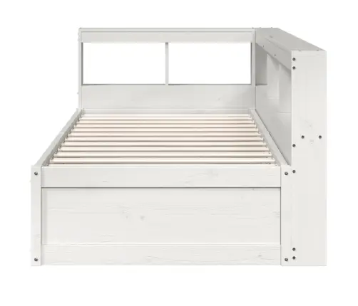 Gulta Ar Grāmatu Plauktu, Bez Matrača, 90X200 Cm, Priedes Koks Vidaxl