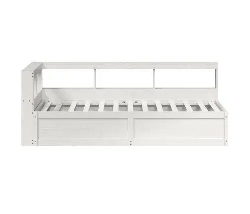 Gulta Ar Grāmatu Plauktu, Bez Matrača, 90X200 Cm, Priedes Koks Vidaxl