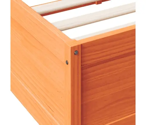 Gulta Ar Grāmatu Plauktu, Bez Matrača, 90X200 Cm, Priedes Koks Vidaxl