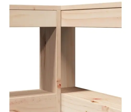 Gulta Ar Grāmatu Plauktu, Bez Matrača, 140X190 Cm, Priedes Koks Vidaxl