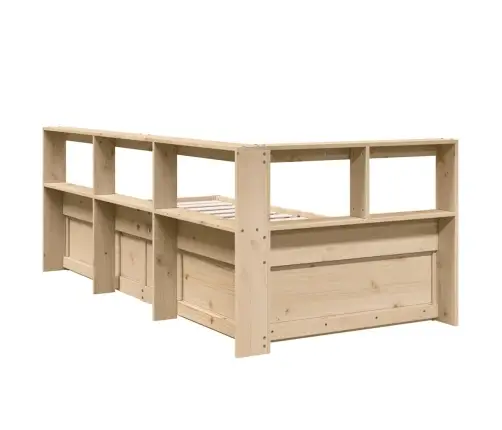 Riiuliga Voodiraam Ilma Madratsita, 75X190 cm Männipuit