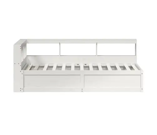 Lova Su Knygų Spinta Be Čiužinio, Balta, 75X190cm Pušis