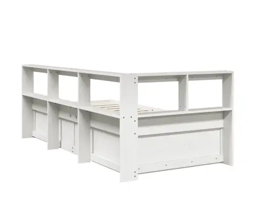 Lova Su Knygų Spinta Be Čiužinio, Balta, 75X190cm Pušis