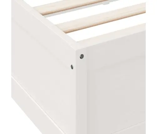 Lova Su Knygų Spinta Be Čiužinio, Balta, 75X190cm Pušis