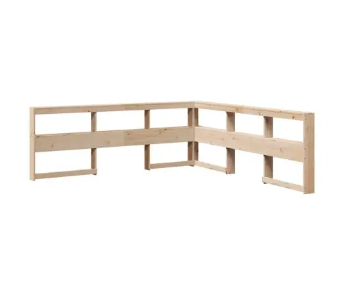 Gulta Ar Grāmatu Plauktu, Bez Matrača, 200X200 Cm, Priedes Koks Vidaxl