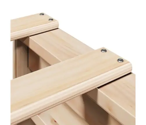 Gulta Ar Grāmatu Plauktu, Bez Matrača, 200X200 Cm, Priedes Koks Vidaxl