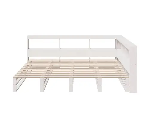 Gulta Ar Grāmatu Plauktu, Bez Matrača, 200X200 Cm, Priedes Koks Vidaxl