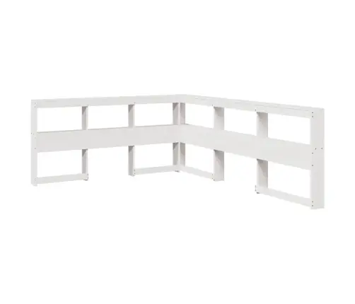 Lova Su Knygų Spinta Be Čiužinio, Balta, 150X200cm Pušis