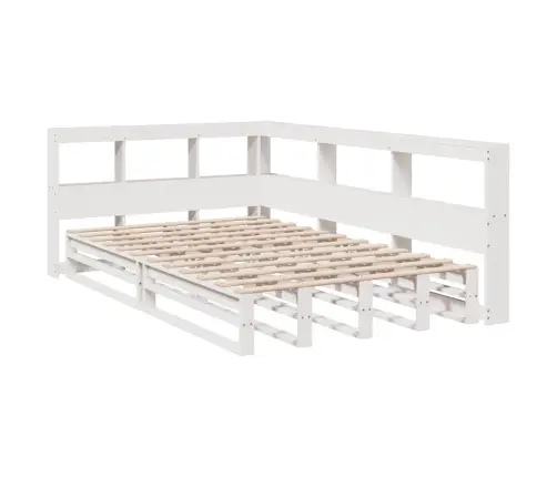 Gulta Ar Grāmatu Plauktu, Bez Matrača, 120X200 Cm, Priedes Koks Vidaxl