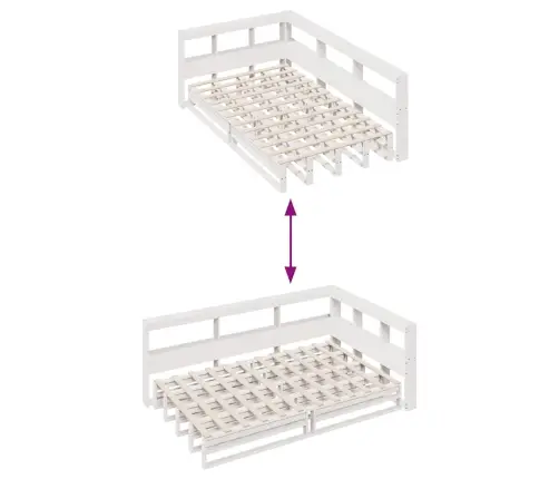 Gulta Ar Grāmatu Plauktu, Bez Matrača, 120X200 Cm, Priedes Koks Vidaxl