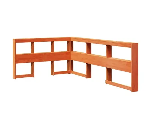 Lova Be Čiužinio/Su Knygų Lentyna, Vaško Ruda, 120X200cm Pušis