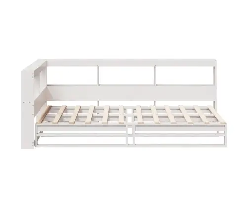 Gulta Ar Grāmatu Plauktu, Bez Matrača, 90X200 Cm, Priedes Koks Vidaxl