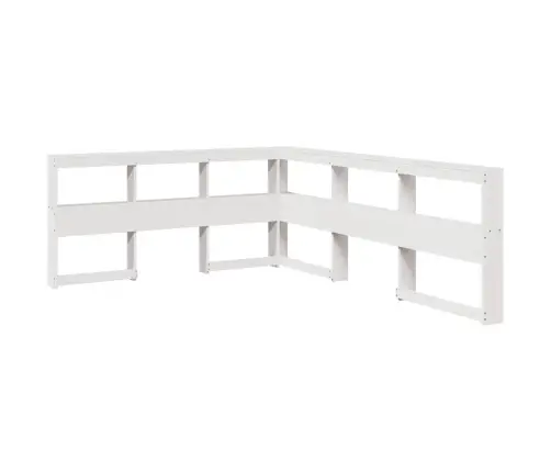 Gulta Ar Grāmatu Plauktu, Bez Matrača, 140X190 Cm, Priedes Koks Vidaxl