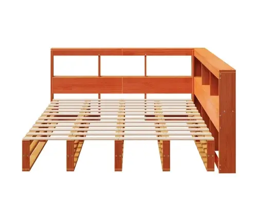 Lova Su Knygų Spinta Be Čiužinio, Ruda, 140X190cm Pušis