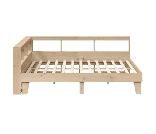 Lova Su Knygų Spinta Be Čiužinio, 180X200cm Pušies Masyvas