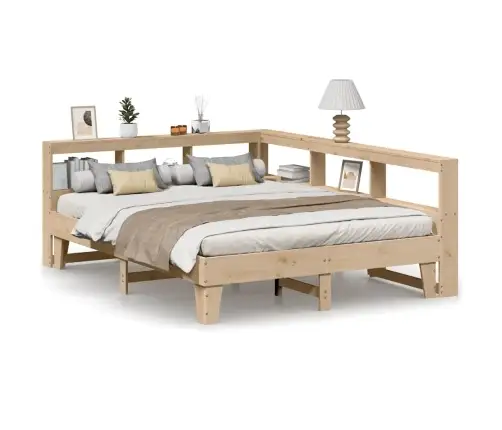 Riiuliga Voodiraam Ilma Madratsita, 150 X 200 cm Männipuit