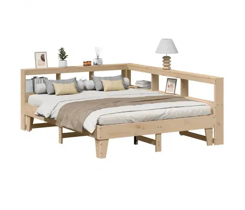 Riiuliga Voodiraam Ilma Madratsita, 150 X 200 cm Männipuit