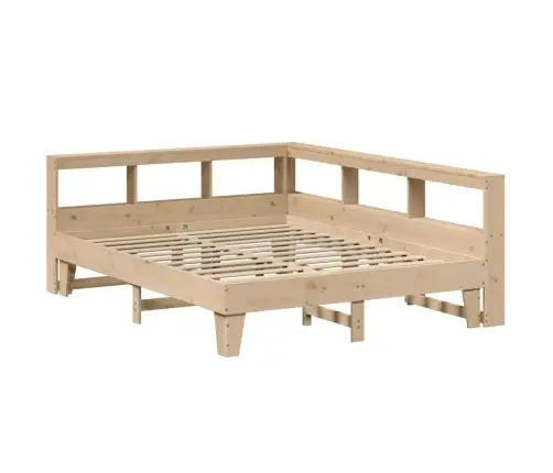 Gulta Ar Grāmatu Plauktu, Bez Matrača, 140X200 Cm, Priedes Koks Vidaxl Gulta Ar Grāmatu Plauktu, Bez Matrača, 140X200 Cm, Priedes Koks Vidaxl