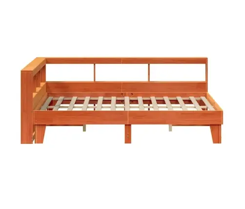 Lova Su Knygų Spinta Be Čiužinio, Ruda, 140X200cm Pušis