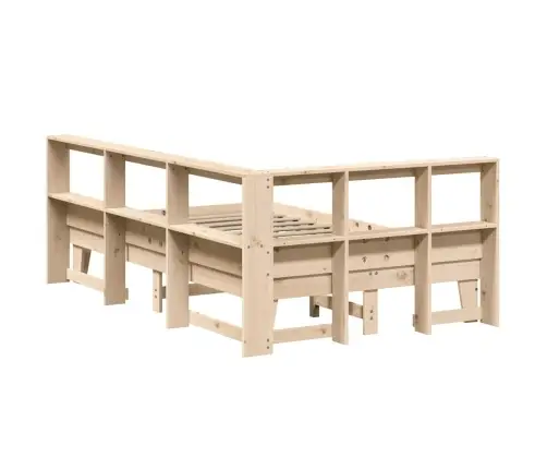 Riiuliga Voodiraam Ilma Madratsita, 120X200 cm Männipuit