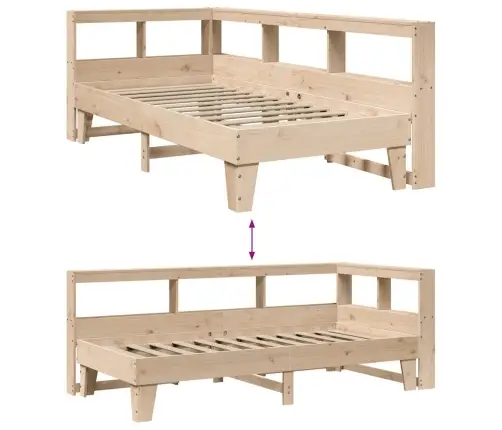 Riiuliga Voodiraam Ilma Madratsita, 100 X 200 cm Männipuit