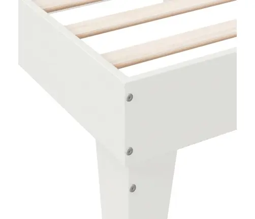 Riiuliga Voodiraam Ilma Madratsita, Valge, 135X190cm Männipuit