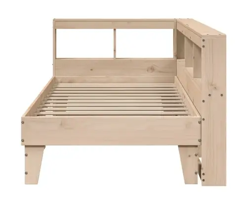 Riiuliga Voodi Ilma Madratsita, 90 X 190 cm Männipuit