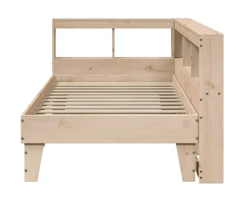 Lova Su Knygų Spinta Be Čiužinio, 75X190cm Pušies Masyvas