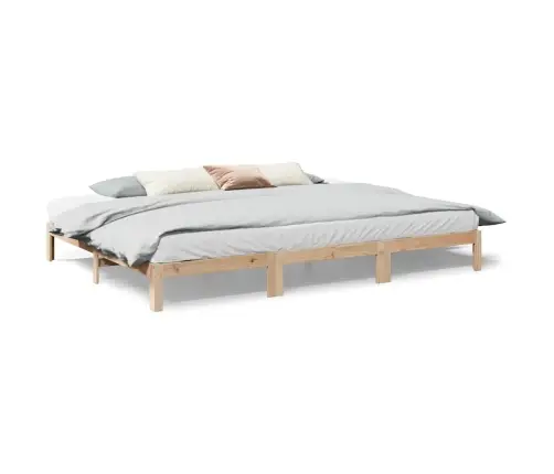 Šeimos Lovos Rėmas Be Čiužinio 240X200 Cm Medžio Masyvo Pušis