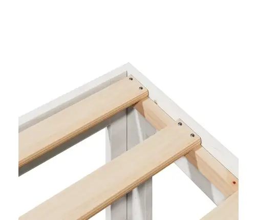 Šeimos Lovos Rėmas Be Čiužinio Baltas Medžio Masyvo Pušis