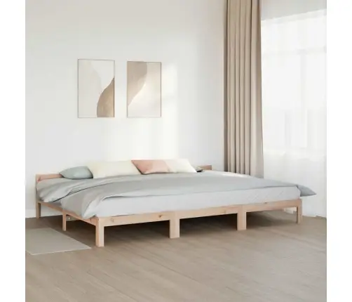 Ģimenes Gultas Rāmis Bez Matrača, 240X200 Cm, Priedes Masīvkoks Vidaxl
