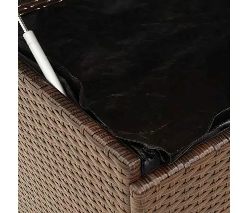 Dārza Kaste Ar Riteņiem, Brūna, 110X55X73 Cm, Pe Rotangpalma Vidaxl