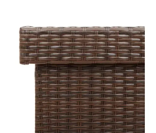 Dārza Kaste Ar Riteņiem, Brūna, 110X55X73 Cm, Pe Rotangpalma Vidaxl