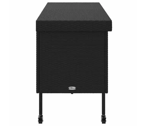 Dārza Uzglabāšanas Kaste Ar Riteņiem, Melna, 160X55X75 Cm Vidaxl