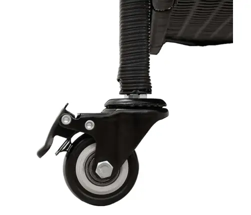 Dārza Uzglabāšanas Kaste Ar Riteņiem, Melna, 160X55X75 Cm Vidaxl