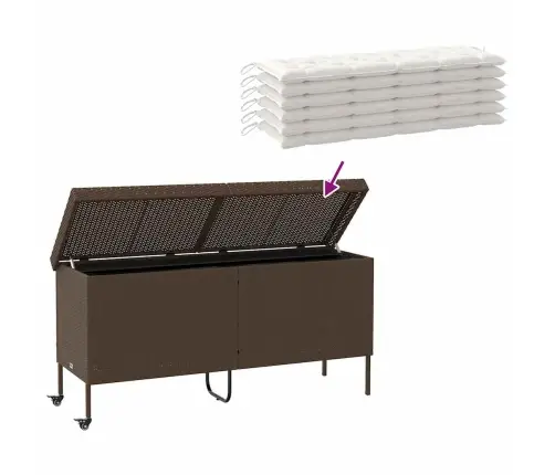 Sodo Daiktadėžė Su Ratukais, Rudos Spalvos, 160X55X75Cm