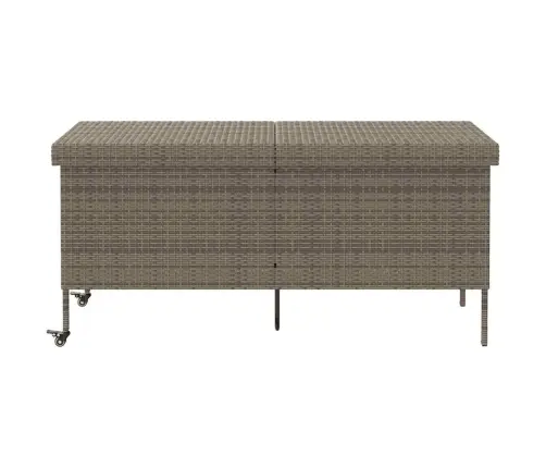 Dārza Uzglabāšanas Kaste Ar Riteņiem Pelēka 160X55X75 Cms Vidaxl