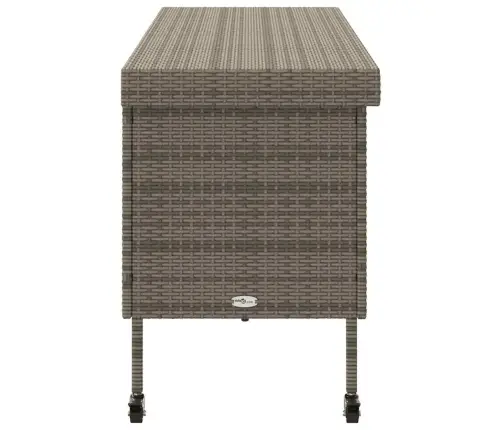 Dārza Uzglabāšanas Kaste Ar Riteņiem Pelēka 160X55X75 Cms Vidaxl