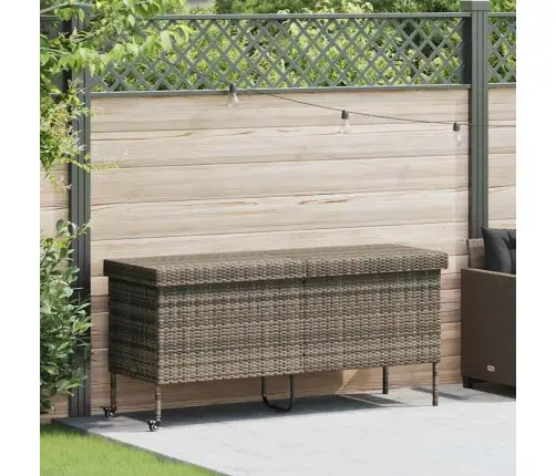 Dārza Uzglabāšanas Kaste Ar Riteņiem Pelēka 160X55X75 Cms Vidaxl