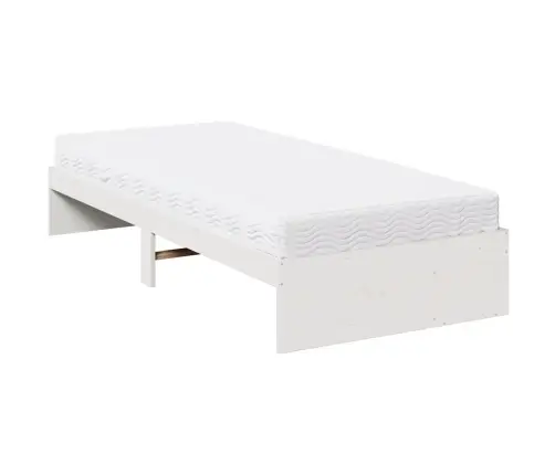 Dienas Gulta Ar Matrača, Balta, 100X200 Cm, Priedes Masīvkoks Vidaxl