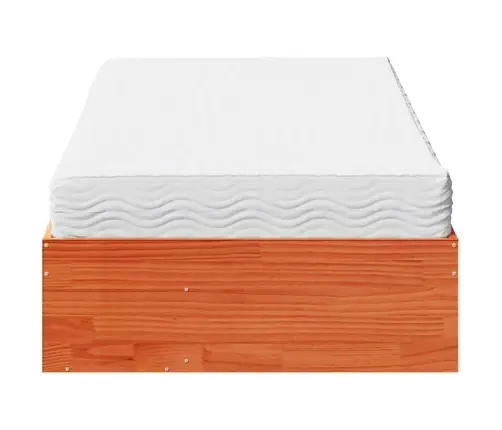 Dienas Gulta Ar Matrača, Vasks Brūns, 100X200 Cm, Priedes Koks Vidaxl