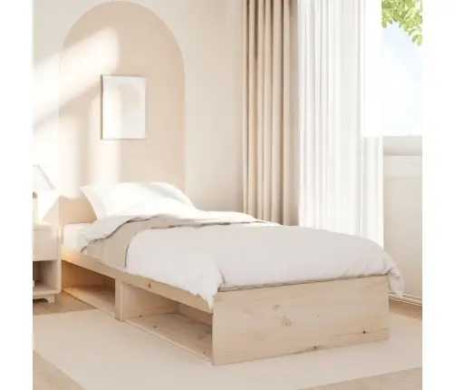 Gulta Ar Matraci, 90X200 Cm, Priedes Masīvkoks Vidaxl